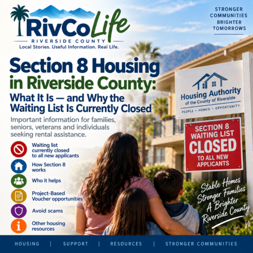 Riverside County Housing Choice Voucher Waiting List Closed