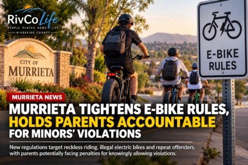 Murrieta Tightens E-Bike Rules, Holds Parents Accountable for Minors' Violations